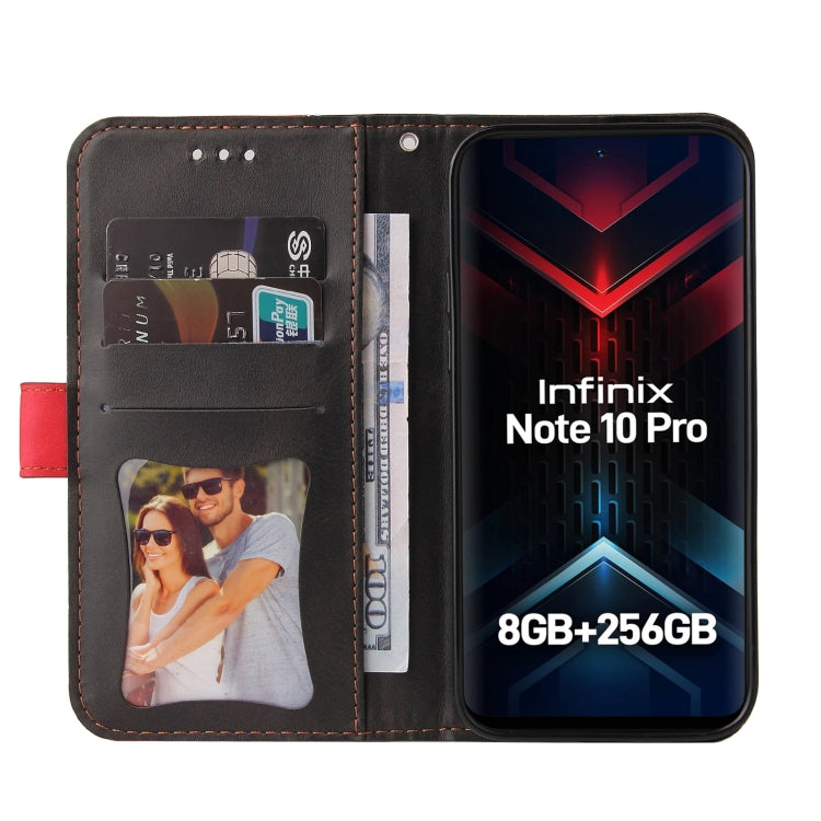 For Infinix Note 10 Pro / 10 Pro NFC Business Stitching-Color Horizontal Flip PU Leather Case with Holder & Card Slots & Photo Frame