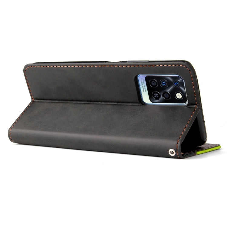 For Infinix Note 10 Pro / 10 Pro NFC Business Stitching-Color Horizontal Flip PU Leather Case with Holder & Card Slots & Photo Frame