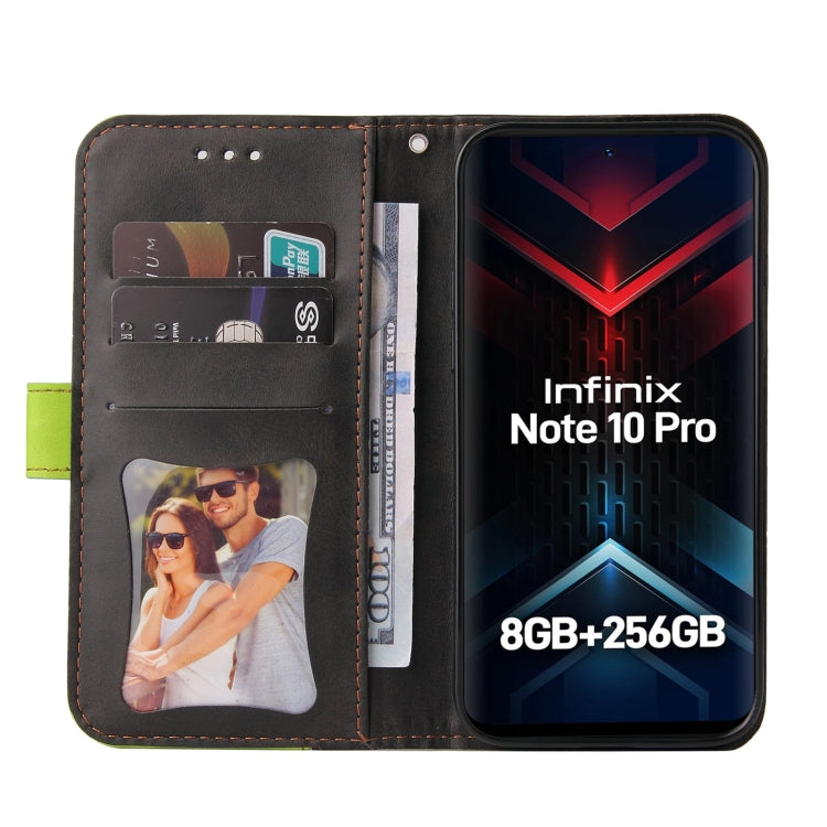 For Infinix Note 10 Pro / 10 Pro NFC Business Stitching-Color Horizontal Flip PU Leather Case with Holder & Card Slots & Photo Frame