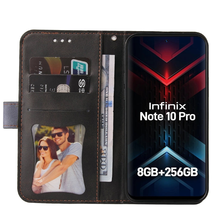 For Infinix Note 10 Pro / 10 Pro NFC Business Stitching-Color Horizontal Flip PU Leather Case with Holder & Card Slots & Photo Frame