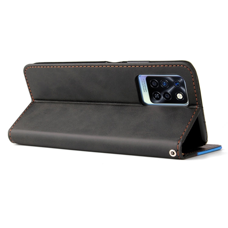 For Infinix Note 10 Pro / 10 Pro NFC Business Stitching-Color Horizontal Flip PU Leather Case with Holder & Card Slots & Photo Frame