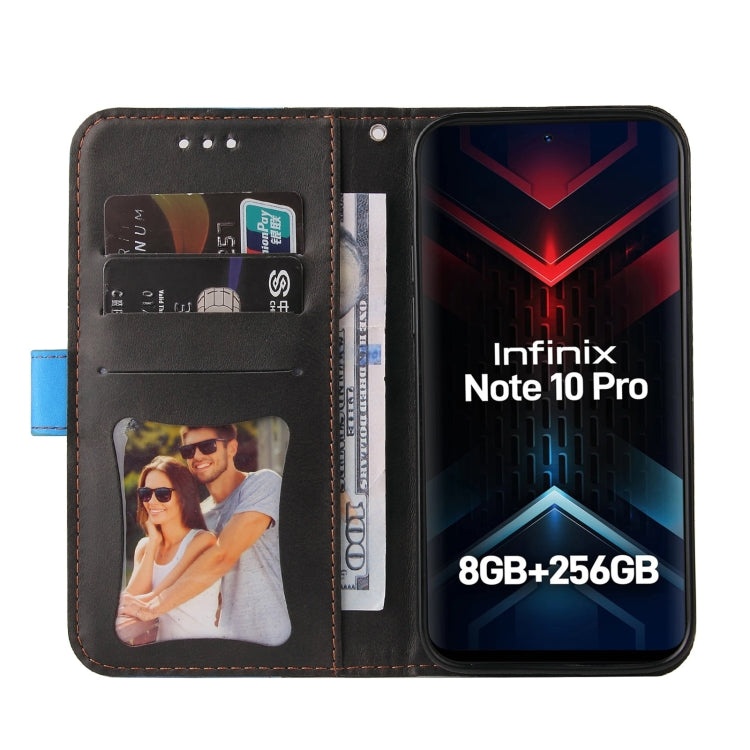 For Infinix Note 10 Pro / 10 Pro NFC Business Stitching-Color Horizontal Flip PU Leather Case with Holder & Card Slots & Photo Frame