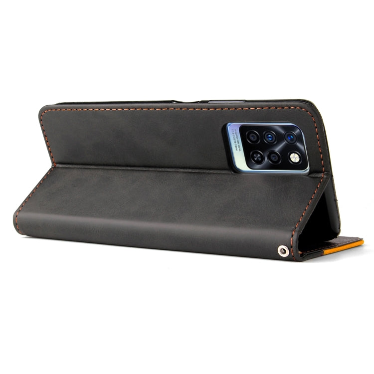 For Infinix Note 10 Pro / 10 Pro NFC Business Stitching-Color Horizontal Flip PU Leather Case with Holder & Card Slots & Photo Frame