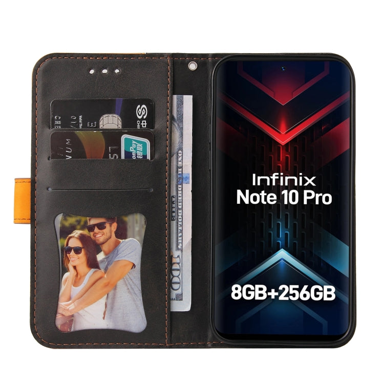 For Infinix Note 10 Pro / 10 Pro NFC Business Stitching-Color Horizontal Flip PU Leather Case with Holder & Card Slots & Photo Frame