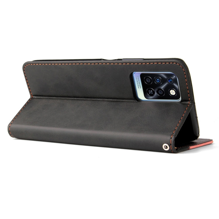 For Infinix Note 10 Pro / 10 Pro NFC Business Stitching-Color Horizontal Flip PU Leather Case with Holder & Card Slots & Photo Frame