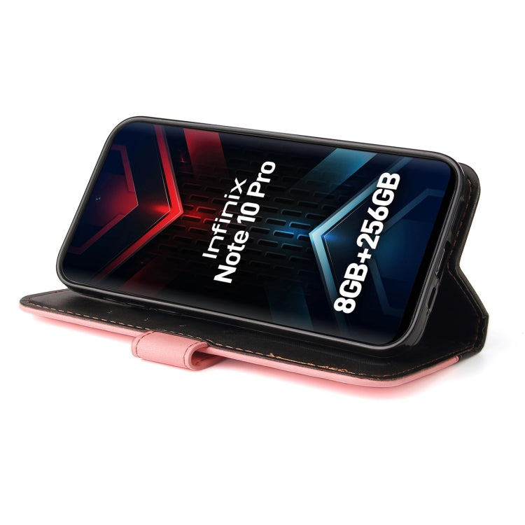 For Infinix Note 10 Pro / 10 Pro NFC Business Stitching-Color Horizontal Flip PU Leather Case with Holder & Card Slots & Photo Frame
