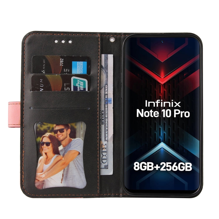 For Infinix Note 10 Pro / 10 Pro NFC Business Stitching-Color Horizontal Flip PU Leather Case with Holder & Card Slots & Photo Frame