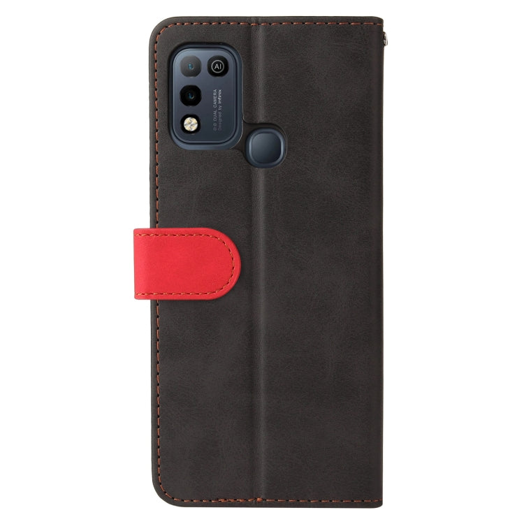 For Infinix Hot 10 Play Business Stitching-Color Horizontal Flip PU Leather Case with Holder & Card Slots & Photo Frame