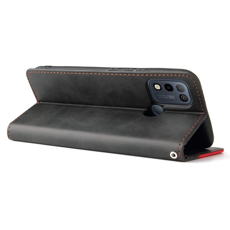 For Infinix Hot 10 Play Business Stitching-Color Horizontal Flip PU Leather Case with Holder & Card Slots & Photo Frame