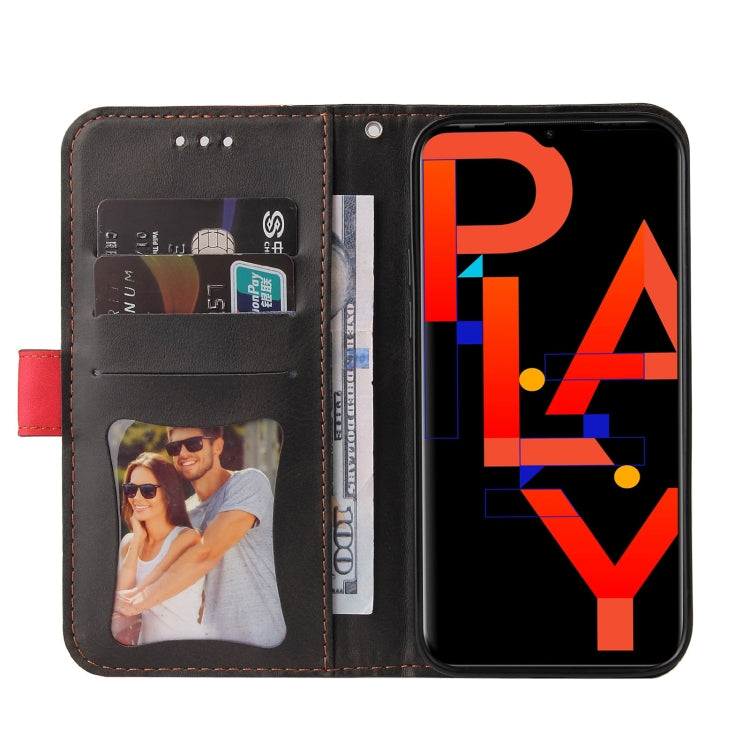For Infinix Hot 10 Play Business Stitching-Color Horizontal Flip PU Leather Case with Holder & Card Slots & Photo Frame