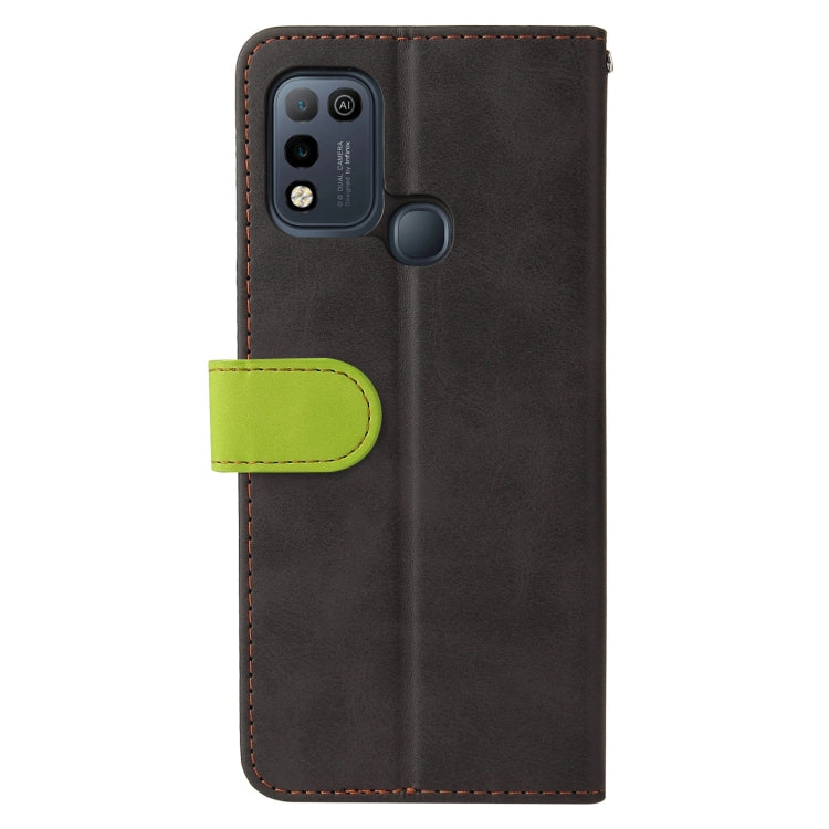 For Infinix Hot 10 Play Business Stitching-Color Horizontal Flip PU Leather Case with Holder & Card Slots & Photo Frame