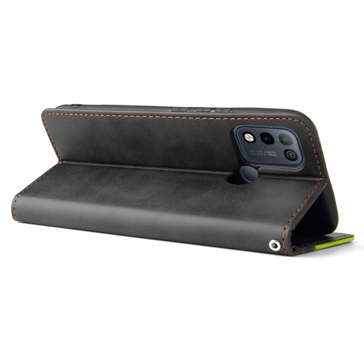 For Infinix Hot 10 Play Business Stitching-Color Horizontal Flip PU Leather Case with Holder & Card Slots & Photo Frame