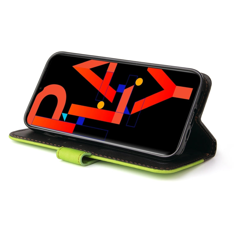 For Infinix Hot 10 Play Business Stitching-Color Horizontal Flip PU Leather Case with Holder & Card Slots & Photo Frame