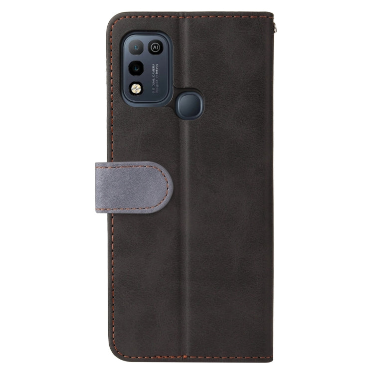 For Infinix Hot 10 Play Business Stitching-Color Horizontal Flip PU Leather Case with Holder & Card Slots & Photo Frame