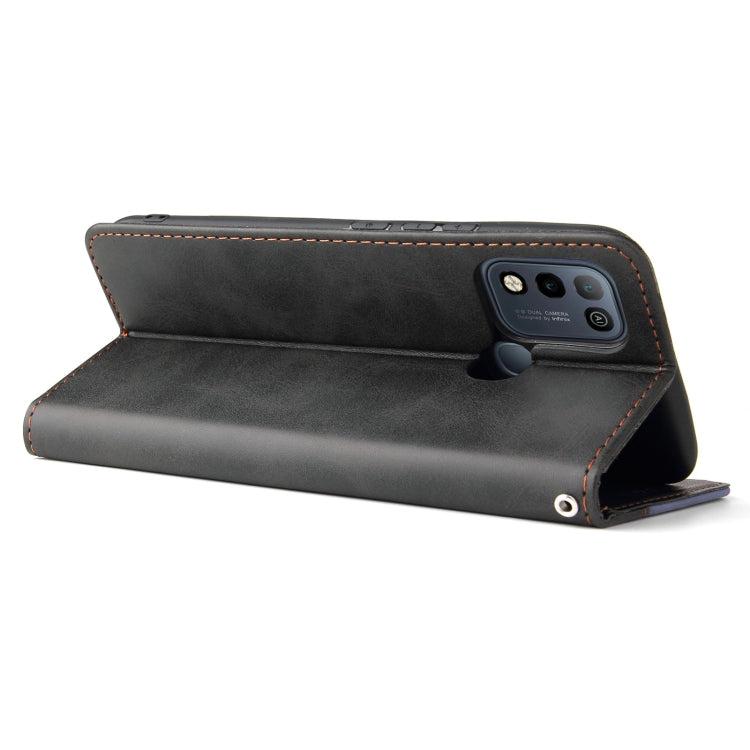 For Infinix Hot 10 Play Business Stitching-Color Horizontal Flip PU Leather Case with Holder & Card Slots & Photo Frame