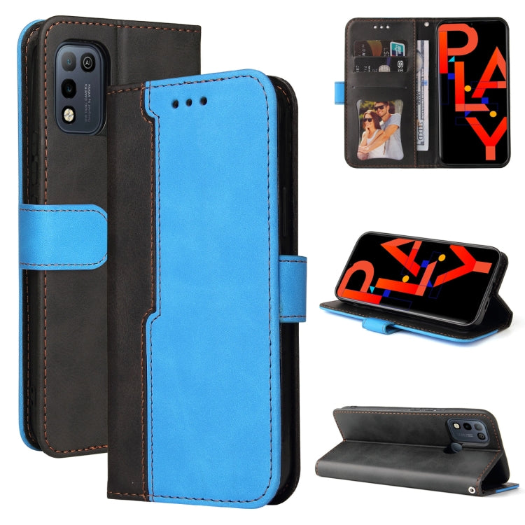 For Infinix Hot 10 Play Business Stitching-Color Horizontal Flip PU Leather Case with Holder & Card Slots & Photo Frame