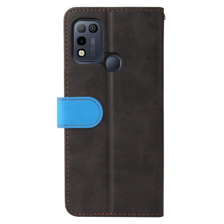 For Infinix Hot 10 Play Business Stitching-Color Horizontal Flip PU Leather Case with Holder & Card Slots & Photo Frame