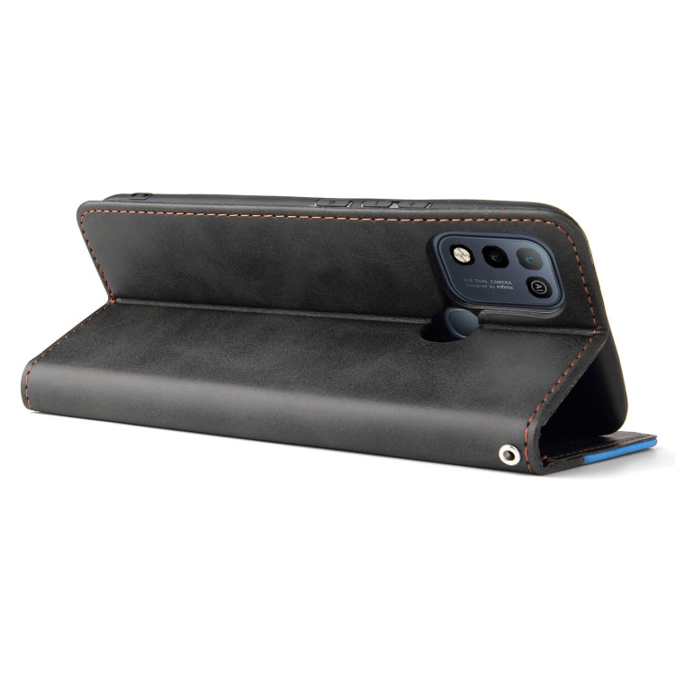 For Infinix Hot 10 Play Business Stitching-Color Horizontal Flip PU Leather Case with Holder & Card Slots & Photo Frame