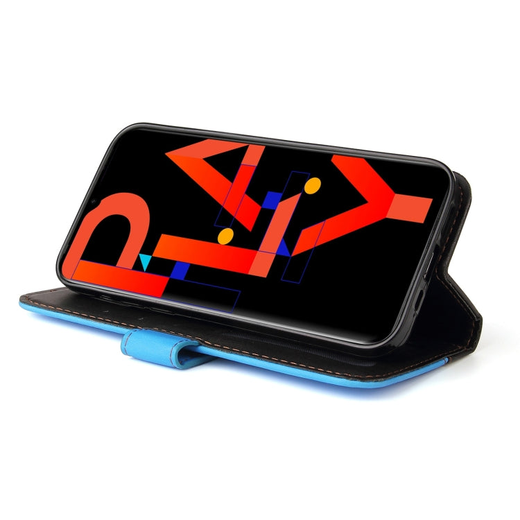 For Infinix Hot 10 Play Business Stitching-Color Horizontal Flip PU Leather Case with Holder & Card Slots & Photo Frame