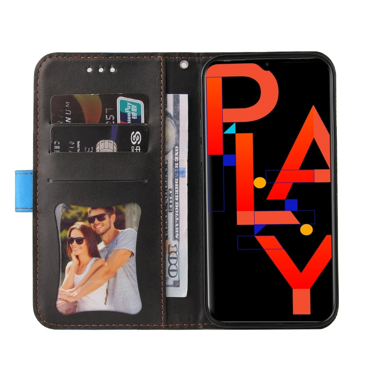 For Infinix Hot 10 Play Business Stitching-Color Horizontal Flip PU Leather Case with Holder & Card Slots & Photo Frame