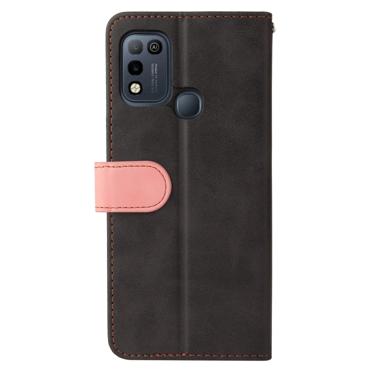 For Infinix Hot 10 Play Business Stitching-Color Horizontal Flip PU Leather Case with Holder & Card Slots & Photo Frame