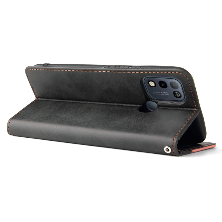 For Infinix Hot 10 Play Business Stitching-Color Horizontal Flip PU Leather Case with Holder & Card Slots & Photo Frame