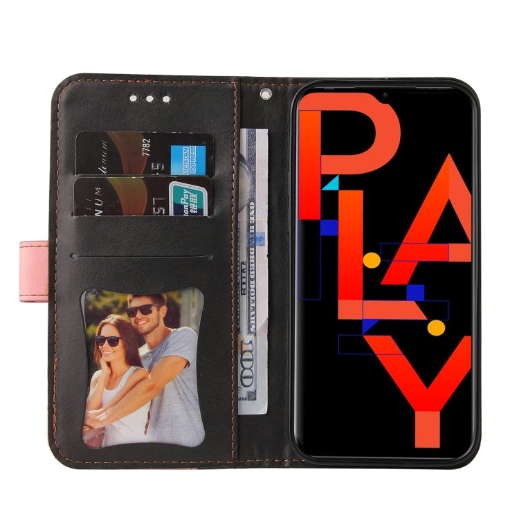 For Infinix Hot 10 Play Business Stitching-Color Horizontal Flip PU Leather Case with Holder & Card Slots & Photo Frame