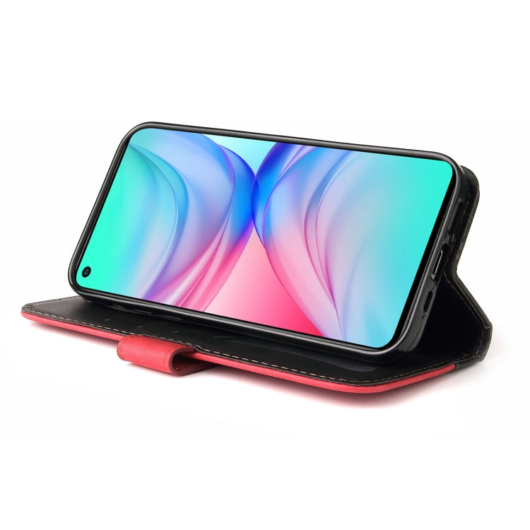 For Infinix Hot 10 Business Stitching-Color Horizontal Flip PU Leather Case with Holder & Card Slots & Photo Frame
