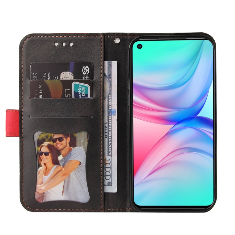 For Infinix Hot 10 Business Stitching-Color Horizontal Flip PU Leather Case with Holder & Card Slots & Photo Frame