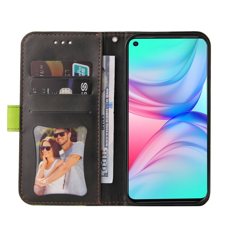 For Infinix Hot 10 Business Stitching-Color Horizontal Flip PU Leather Case with Holder & Card Slots & Photo Frame