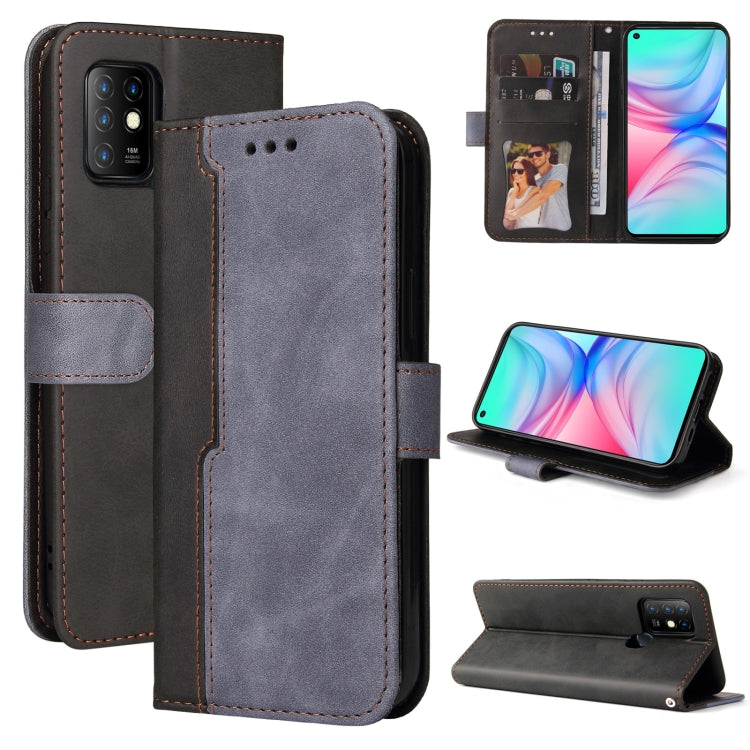 For Infinix Hot 10 Business Stitching-Color Horizontal Flip PU Leather Case with Holder & Card Slots & Photo Frame