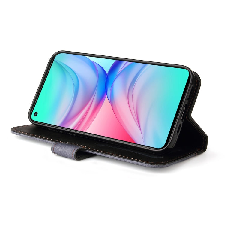 For Infinix Hot 10 Business Stitching-Color Horizontal Flip PU Leather Case with Holder & Card Slots & Photo Frame