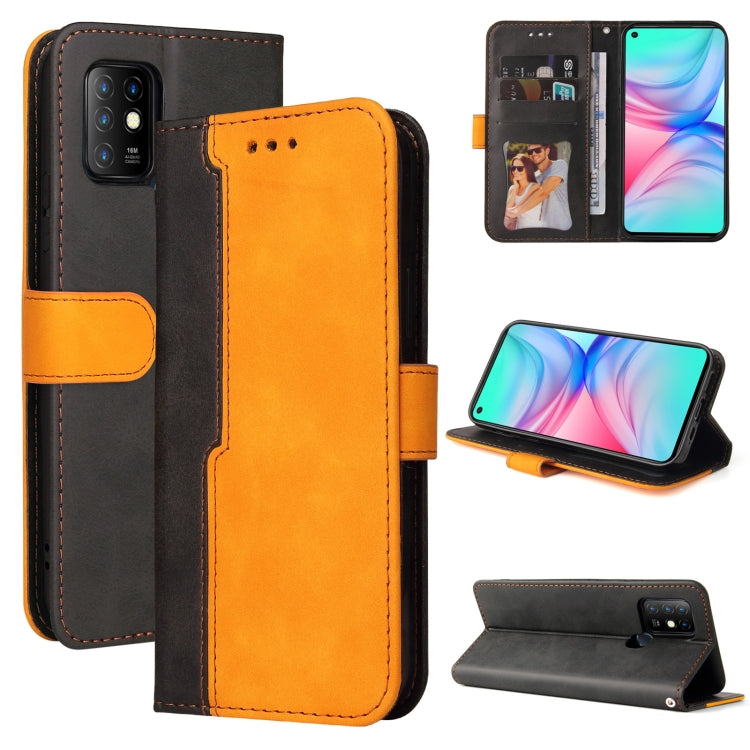 For Infinix Hot 10 Business Stitching-Color Horizontal Flip PU Leather Case with Holder & Card Slots & Photo Frame