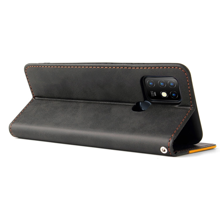 For Infinix Hot 10 Business Stitching-Color Horizontal Flip PU Leather Case with Holder & Card Slots & Photo Frame