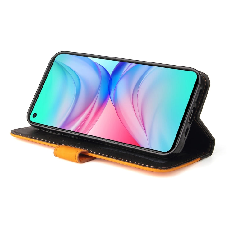 For Infinix Hot 10 Business Stitching-Color Horizontal Flip PU Leather Case with Holder & Card Slots & Photo Frame