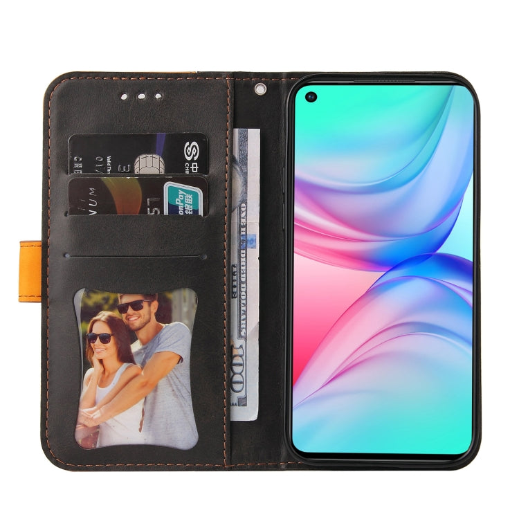 For Infinix Hot 10 Business Stitching-Color Horizontal Flip PU Leather Case with Holder & Card Slots & Photo Frame