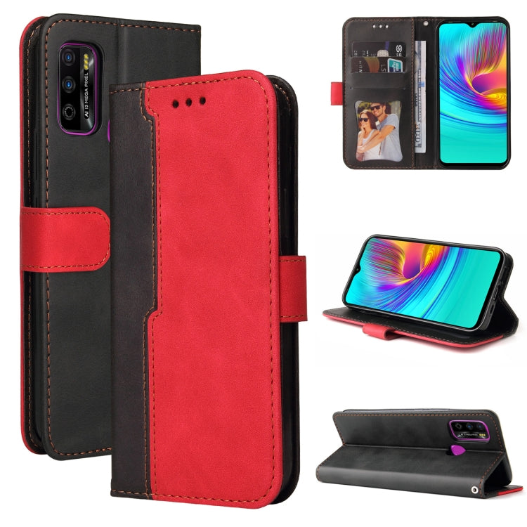 For Infinix Hot 9 Play Business Stitching-Color Horizontal Flip PU Leather Case with Holder & Card Slots & Photo Frame