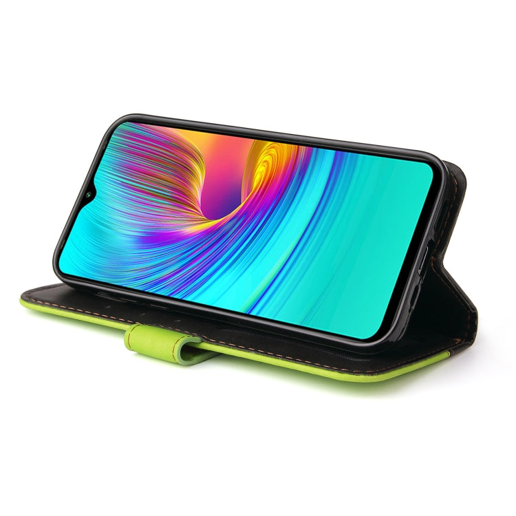 For Infinix Hot 9 Play Business Stitching-Color Horizontal Flip PU Leather Case with Holder & Card Slots & Photo Frame