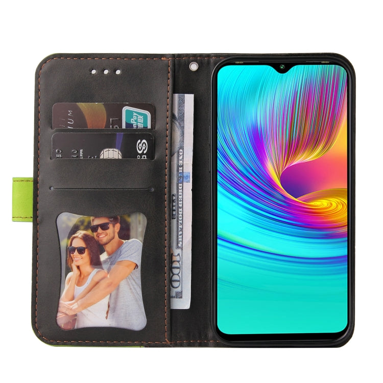For Infinix Hot 9 Play Business Stitching-Color Horizontal Flip PU Leather Case with Holder & Card Slots & Photo Frame