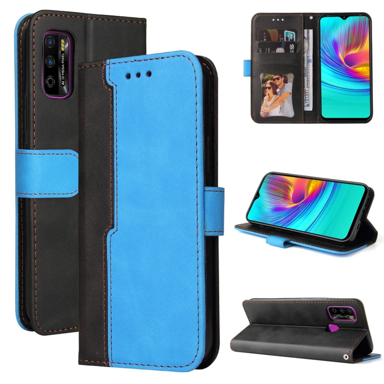 For Infinix Hot 9 Play Business Stitching-Color Horizontal Flip PU Leather Case with Holder & Card Slots & Photo Frame