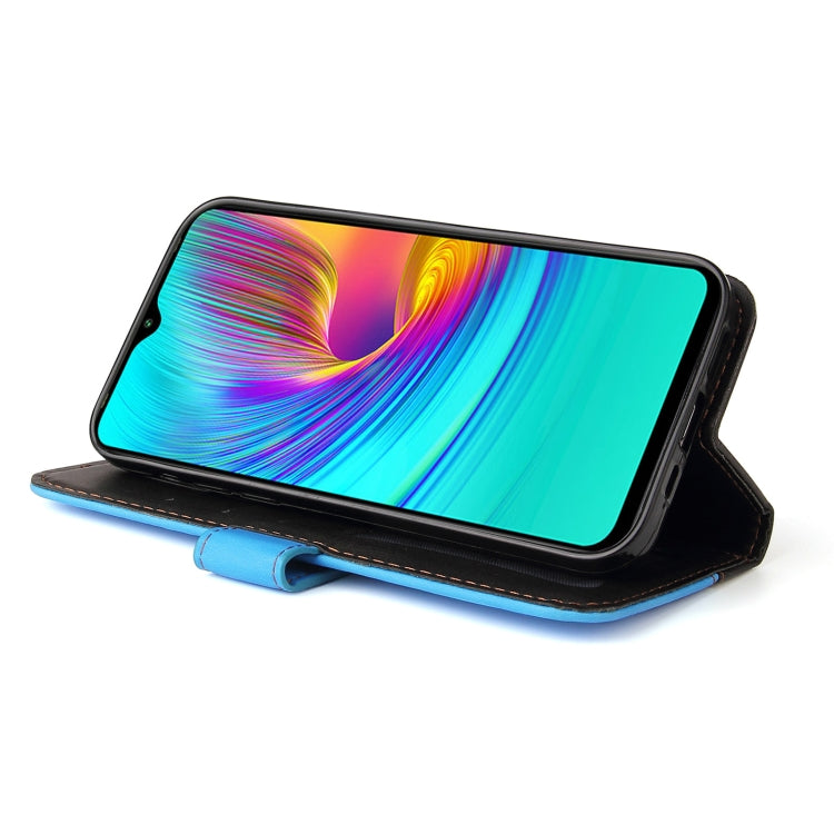 For Infinix Hot 9 Play Business Stitching-Color Horizontal Flip PU Leather Case with Holder & Card Slots & Photo Frame