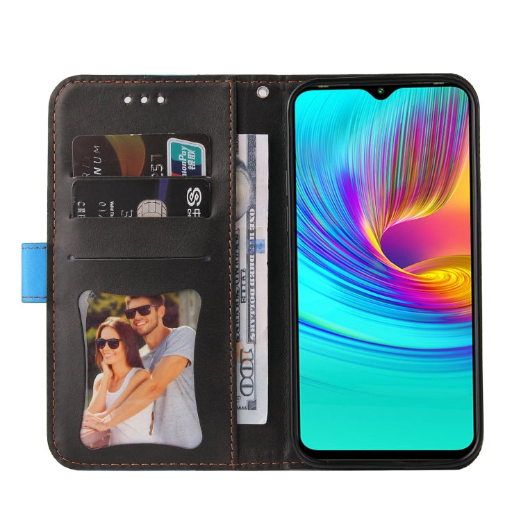 For Infinix Hot 9 Play Business Stitching-Color Horizontal Flip PU Leather Case with Holder & Card Slots & Photo Frame