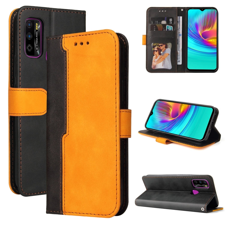 For Infinix Hot 9 Play Business Stitching-Color Horizontal Flip PU Leather Case with Holder & Card Slots & Photo Frame