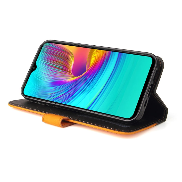 For Infinix Hot 9 Play Business Stitching-Color Horizontal Flip PU Leather Case with Holder & Card Slots & Photo Frame