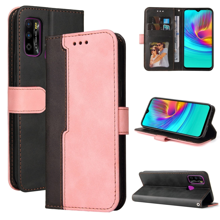 For Infinix Hot 9 Play Business Stitching-Color Horizontal Flip PU Leather Case with Holder & Card Slots & Photo Frame