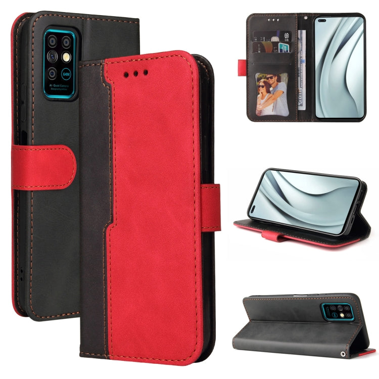For Infinix Note 8 Business Stitching-Color Horizontal Flip PU Leather Case with Holder & Card Slots & Photo Frame