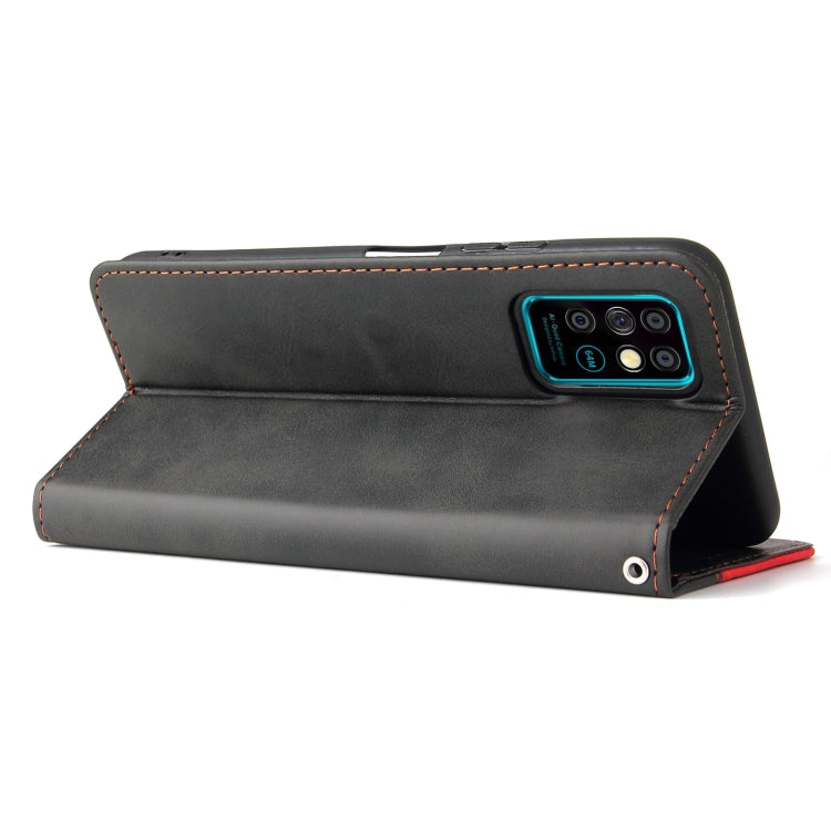 For Infinix Note 8 Business Stitching-Color Horizontal Flip PU Leather Case with Holder & Card Slots & Photo Frame