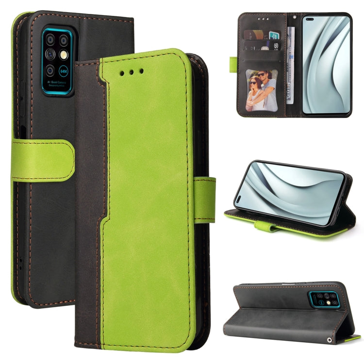 For Infinix Note 8 Business Stitching-Color Horizontal Flip PU Leather Case with Holder & Card Slots & Photo Frame
