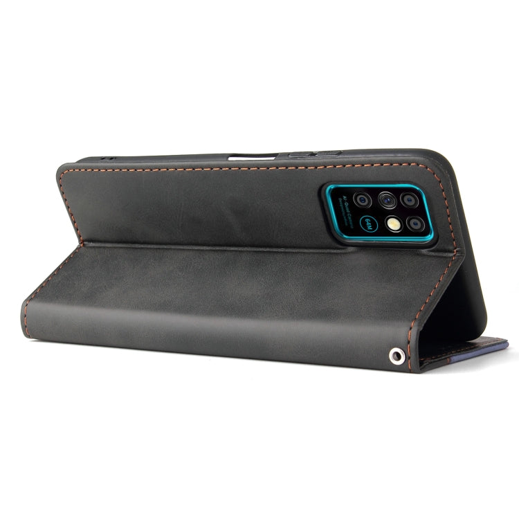 For Infinix Note 8 Business Stitching-Color Horizontal Flip PU Leather Case with Holder & Card Slots & Photo Frame