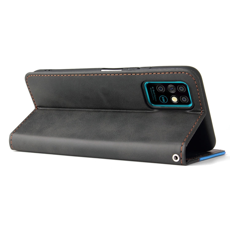 For Infinix Note 8 Business Stitching-Color Horizontal Flip PU Leather Case with Holder & Card Slots & Photo Frame